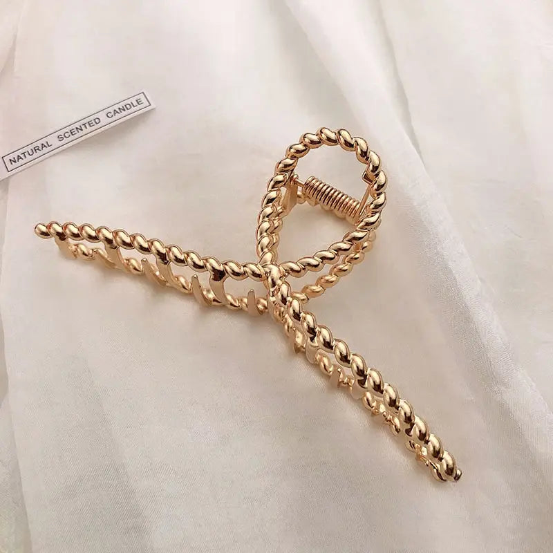 Goldhollow Geometric Hair Clips Metal Hair Claw Cross Hairclip Headband Hairpin Sliver Hair Crab Women Fashion Hair