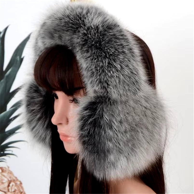 Real Raccoon Fur Earmuffs Winter Accessories Women Warm Genuine Fox Fur Ear Muffs Warmer Cover 2020 New Female Earmuff E16