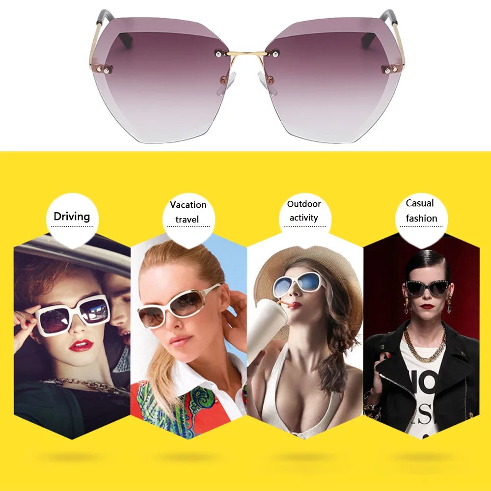 Oversized Sunglasses for Women Men, Wrap around Fashion Frame Big Sunglasses Trendy Shades Sunglasses UV400 Protection,Gradient Gray