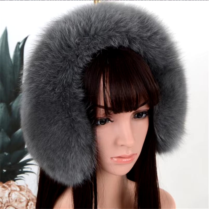 Real Raccoon Fur Earmuffs Winter Accessories Women Warm Genuine Fox Fur Ear Muffs Warmer Cover 2020 New Female Earmuff E16