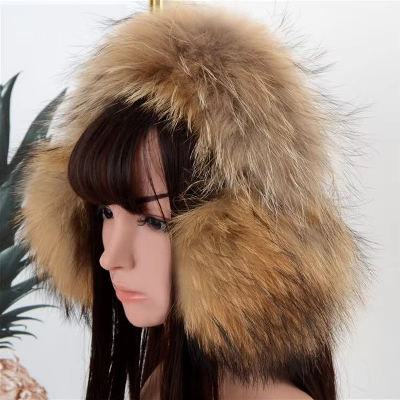 Real Raccoon Fur Earmuffs Winter Accessories Women Warm Genuine Fox Fur Ear Muffs Warmer Cover 2020 New Female Earmuff E16